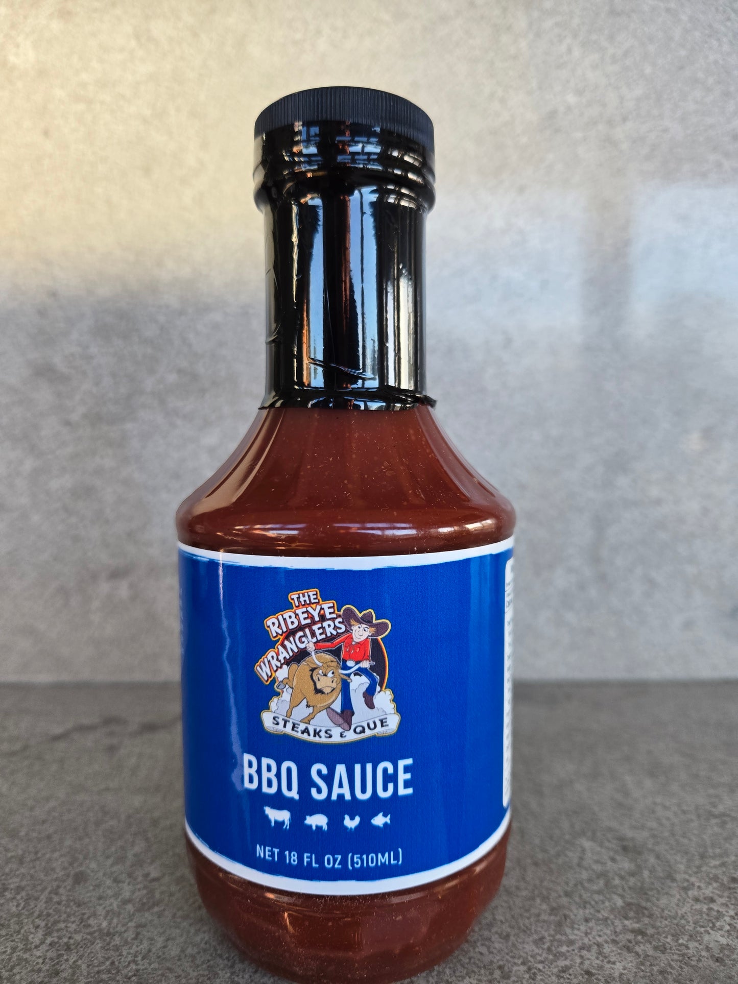 RIBEYE WRANGLER BBQ SAUCE 18oz.