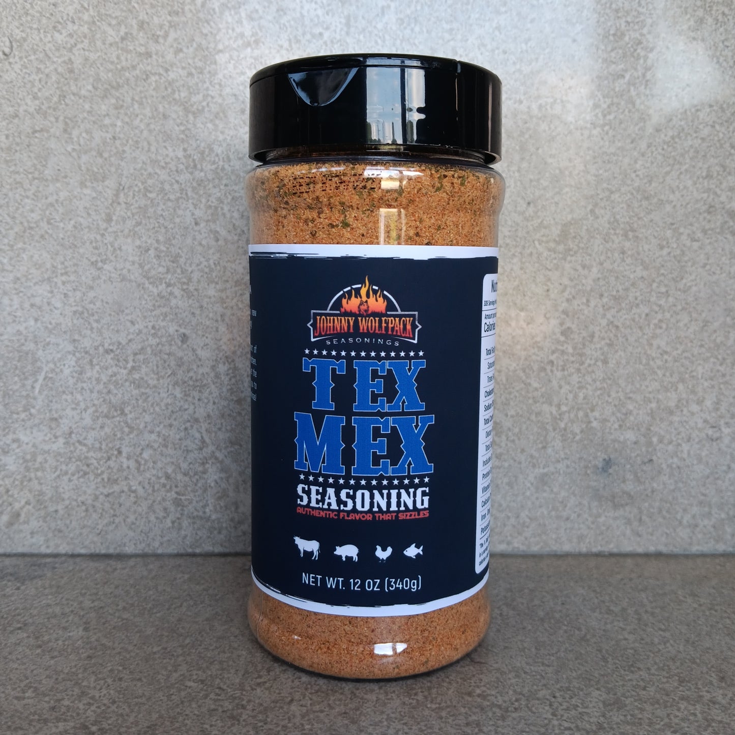 Johnny Wolfpack Tex-Mex Seasoning 12 oz.