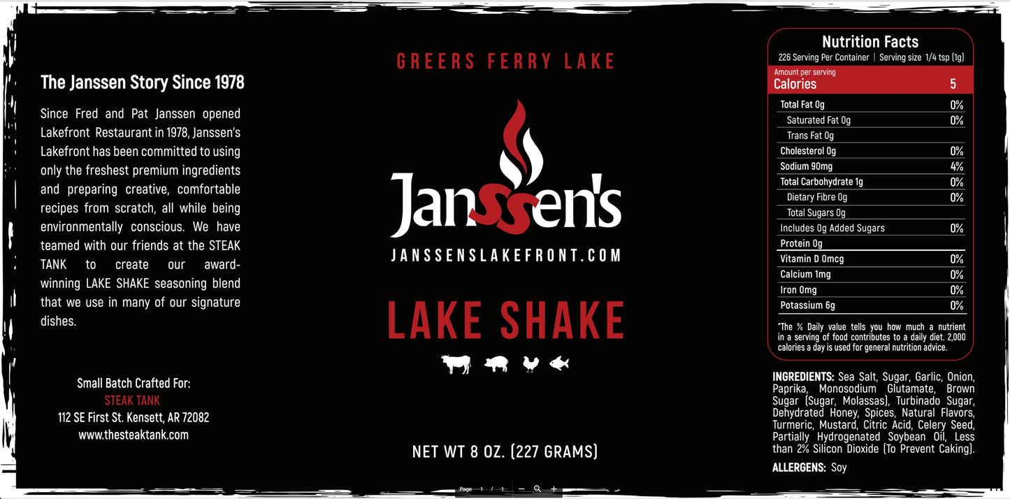 JANSSEN'S LAKE SHAKE 2-Pack (Free Shipping)